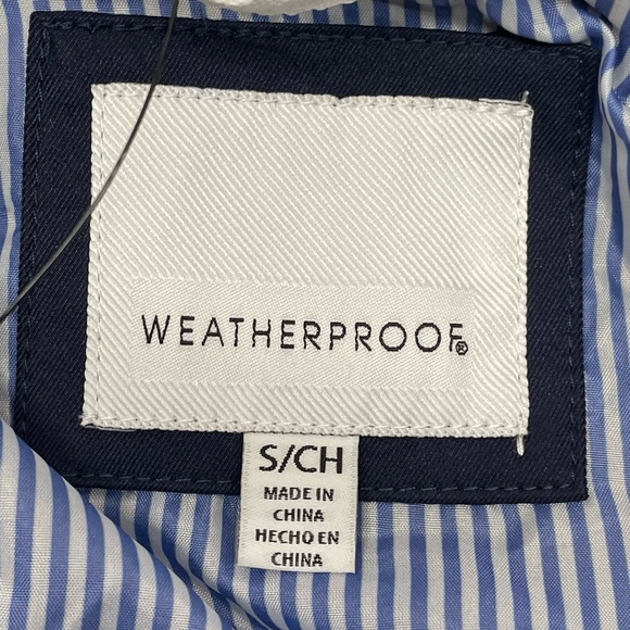 Weatherproof Blue Trench Coat with Belted Waist Size: S - Picture 6 of 8